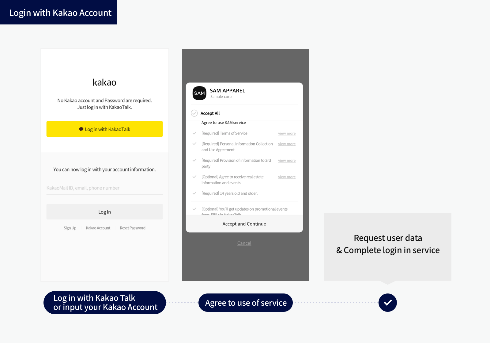 Process of Login with Kakao Account