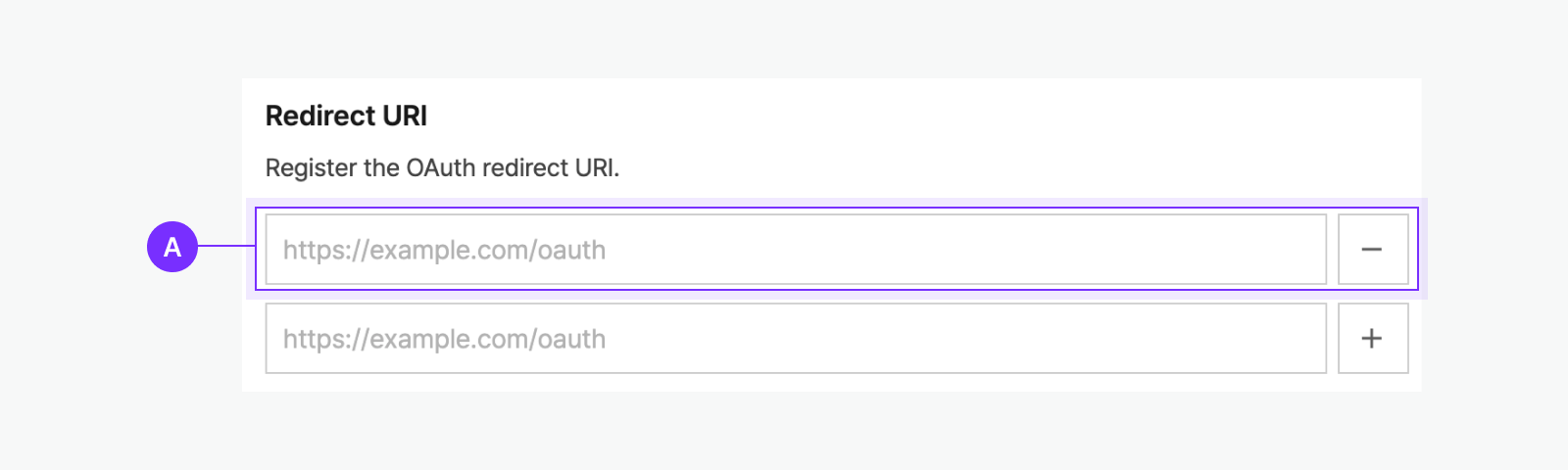 Redirect URI setting