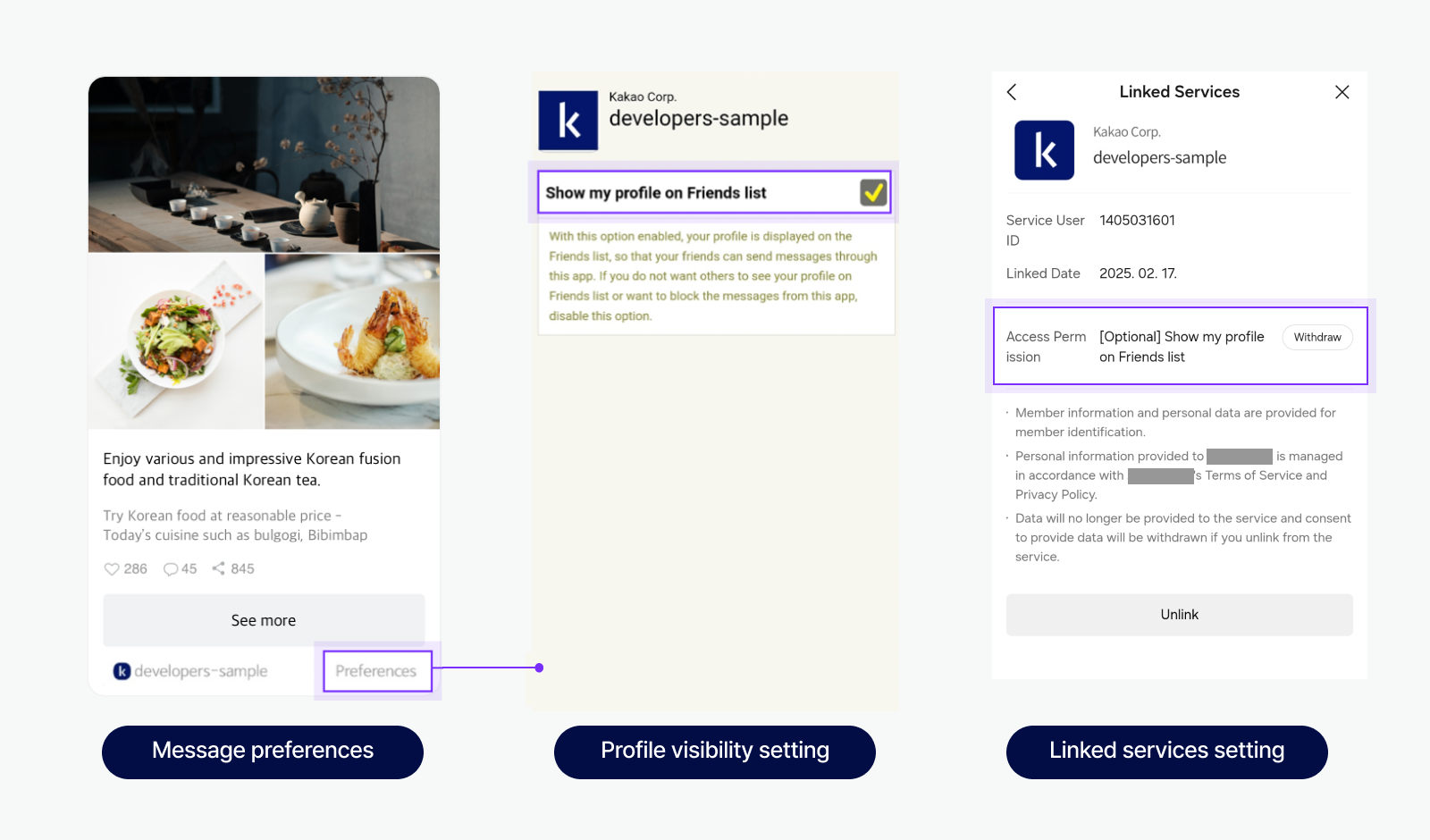 How to check or change the settings to receive messages